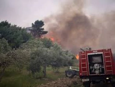 Ευρείας έκτασης πυρκαγιά στα Πολιτικά Ευβοίας